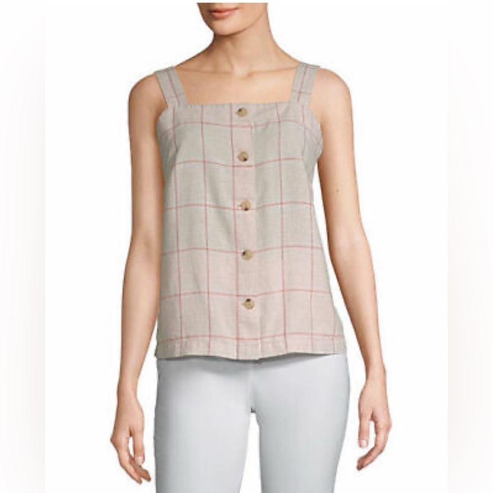 MNG mango Cream and Red‎ Boxy Crop Top